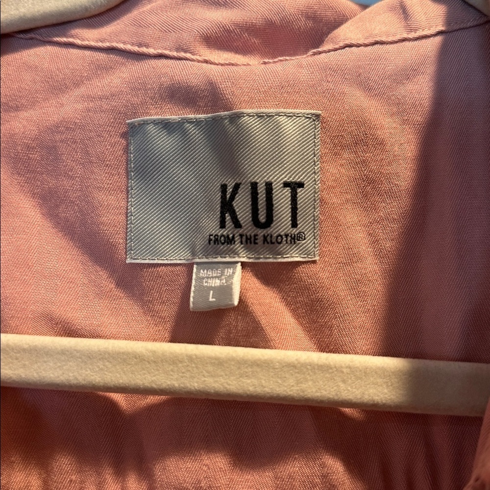 Kut From The Kloth Ren Mauve Pink Lightweight Jacket L  Barn Coat Fall - Picture 2 of 8